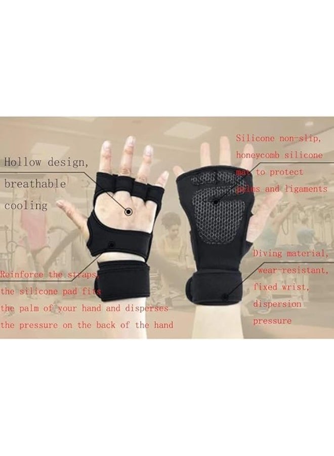 Spaceshoop Weight Lifting Gloves with Wrist Support for Gym and Fitness Training Soft Texture and Premium Finish with Black color - Image 5